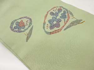 桜に古典柄模様名古屋帯